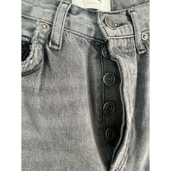 AGOLDE Jeans Womens Gray Riley Faded Mid Rise Button Fly Casual Denim Size 23 - Picture 6 of 15